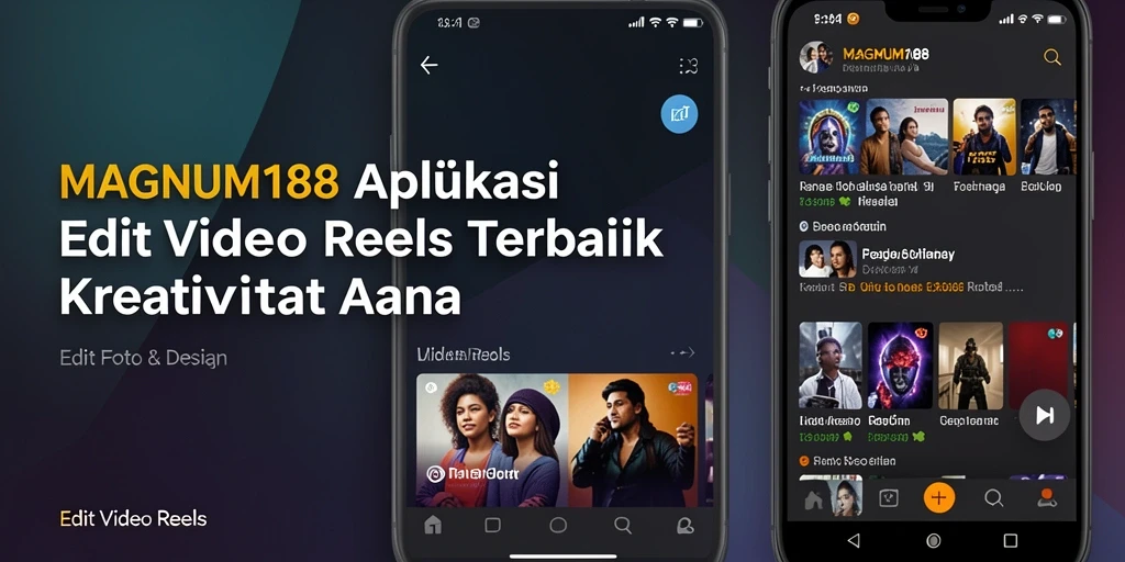 Antarmuka pengguna MAGNUM188 yang bersih dan sederhana untuk editing video Reels.