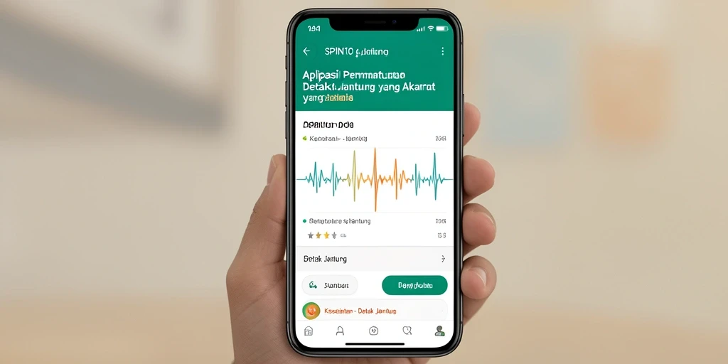 Antarmuka SPIN101 yang informatif dan mudah digunakan untuk pemantauan detak jantung.